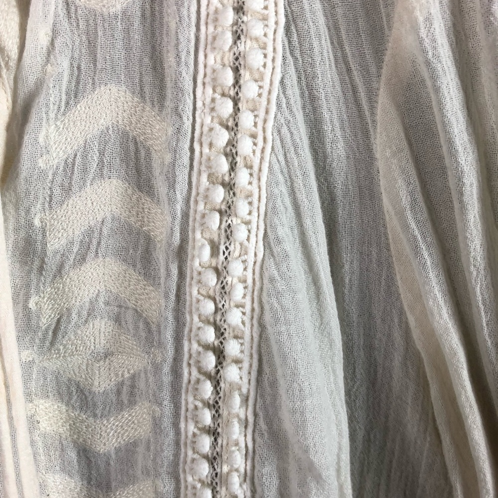Madewell Cream Embroidered Lightweight Long Sleeve Blouse - Picture 4 of 4